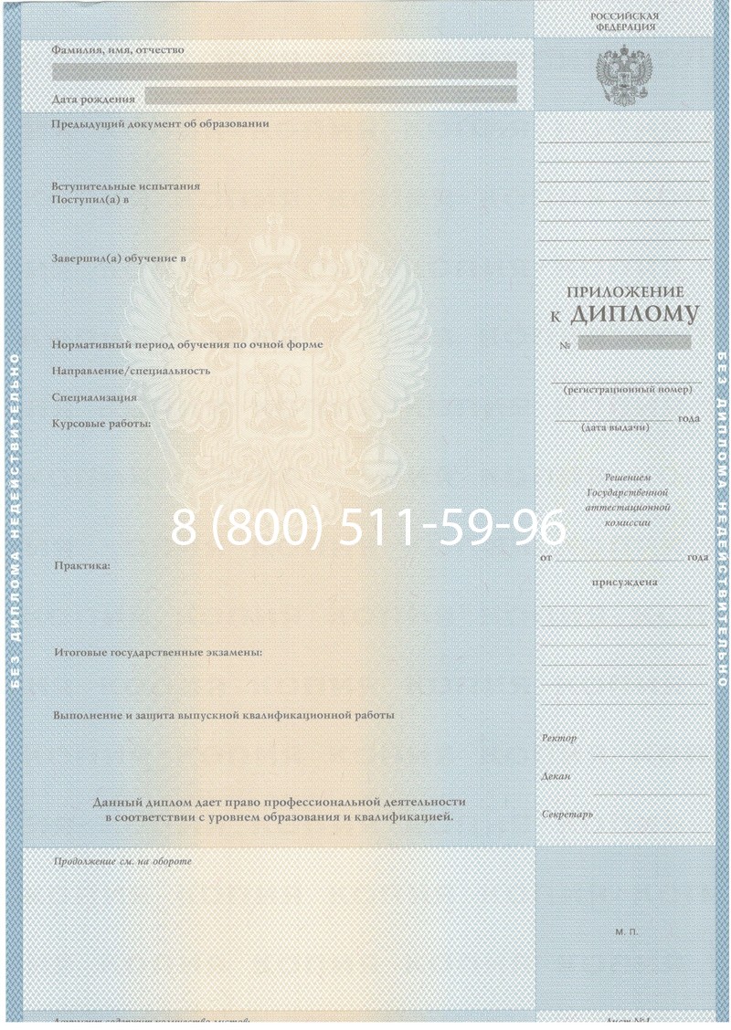 Купить Диплом специалиста 2003-2009 годов в Комсомольске-На-Амуре